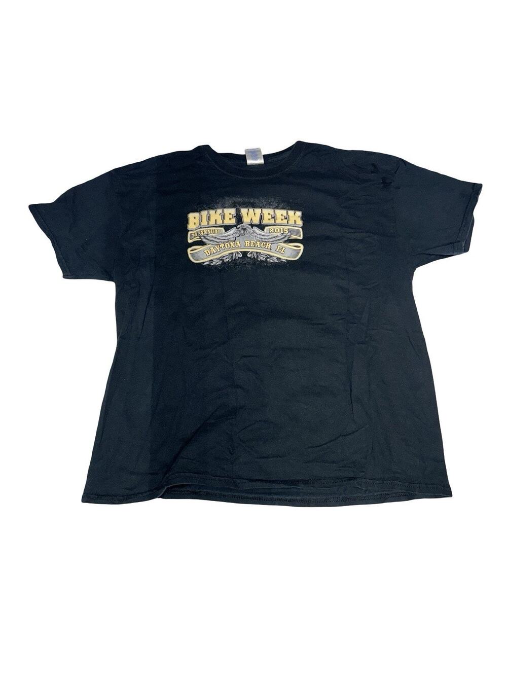 Bike Week 2015 Daytona Beach Florida Graphic T Shirt Black Adult XL Motorcycle T